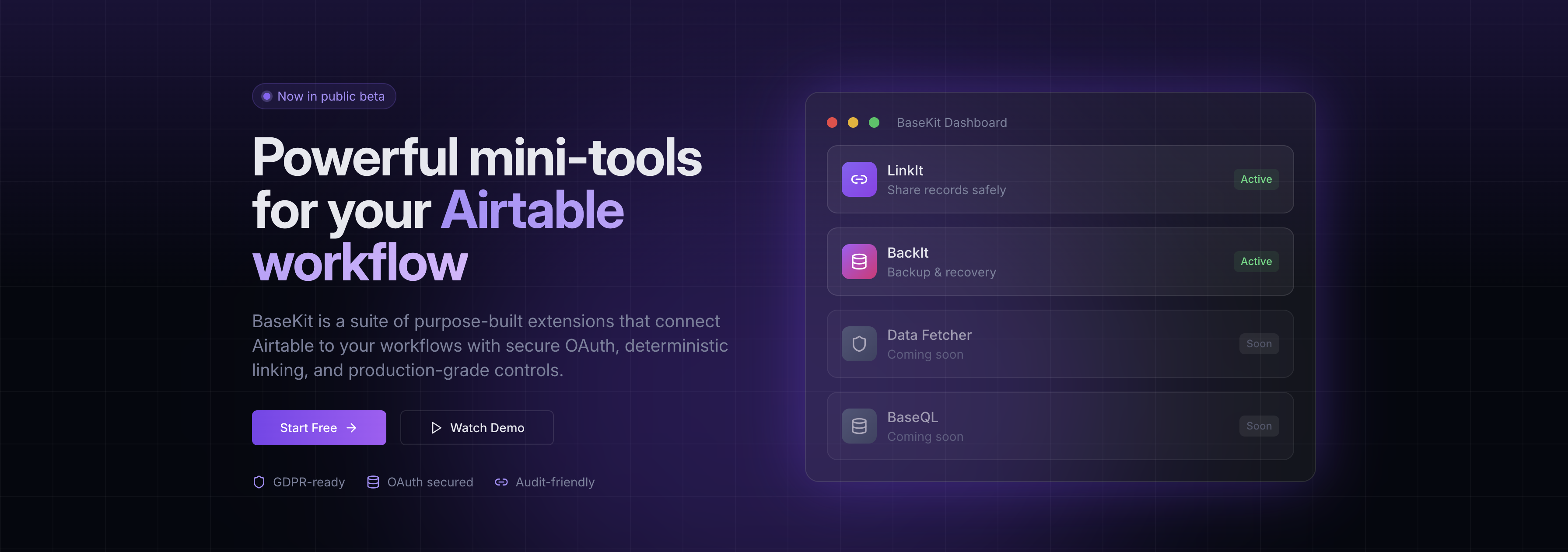 BaseKit - Powerful mini-tools for Airtable
